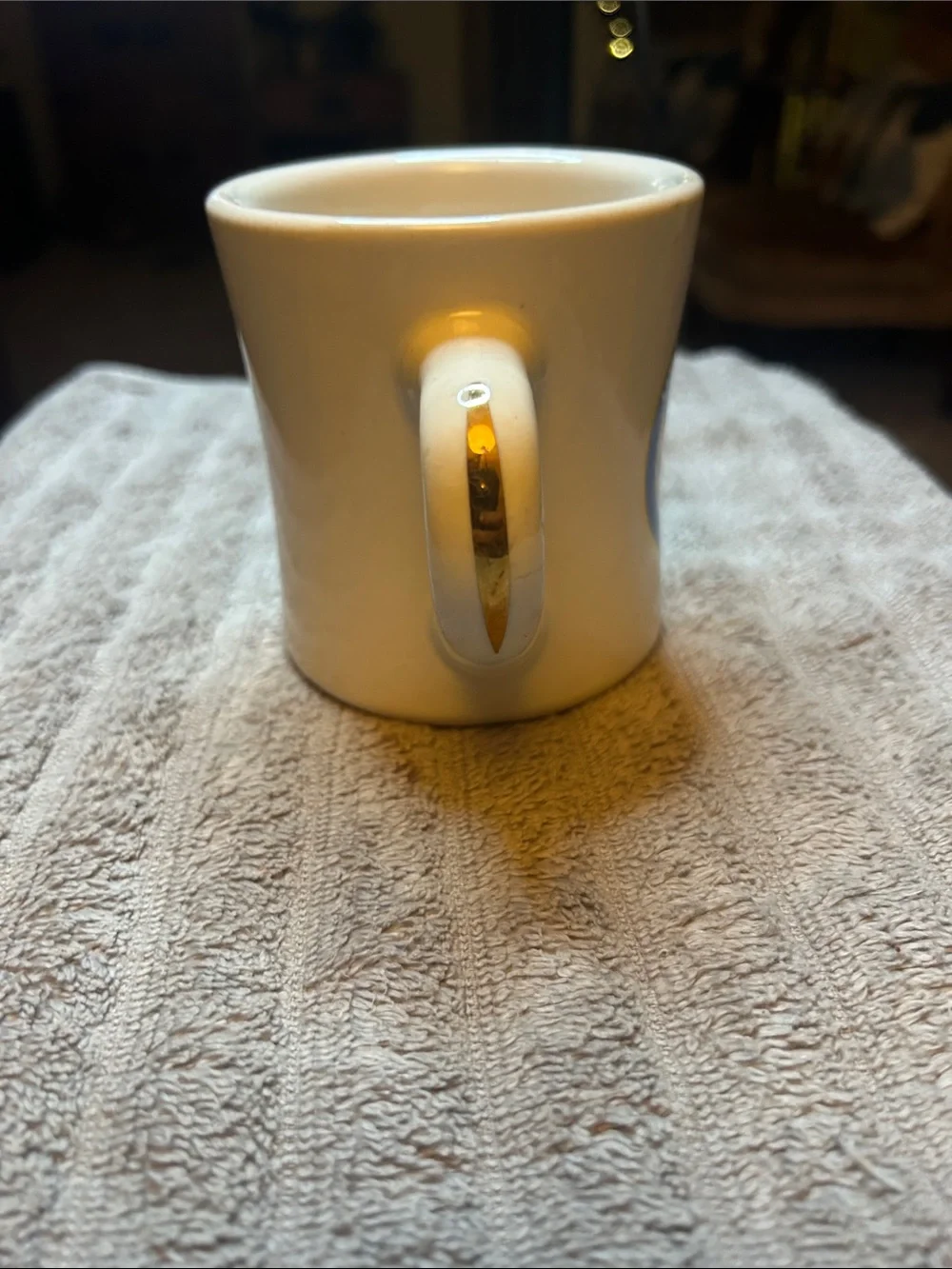 USS Enterprise CVN-65 White Ceramic Coffee Mug with Ship Emblem